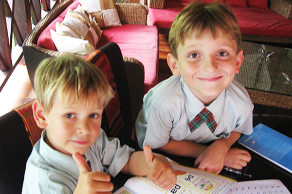 Student with teacher